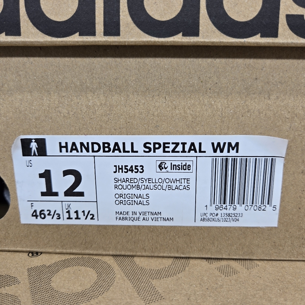 adidas Handball Spezial Weltmeister JH5453 Shadow Red Solar Yellow Shoes Size 12 - Picture 8 of 8